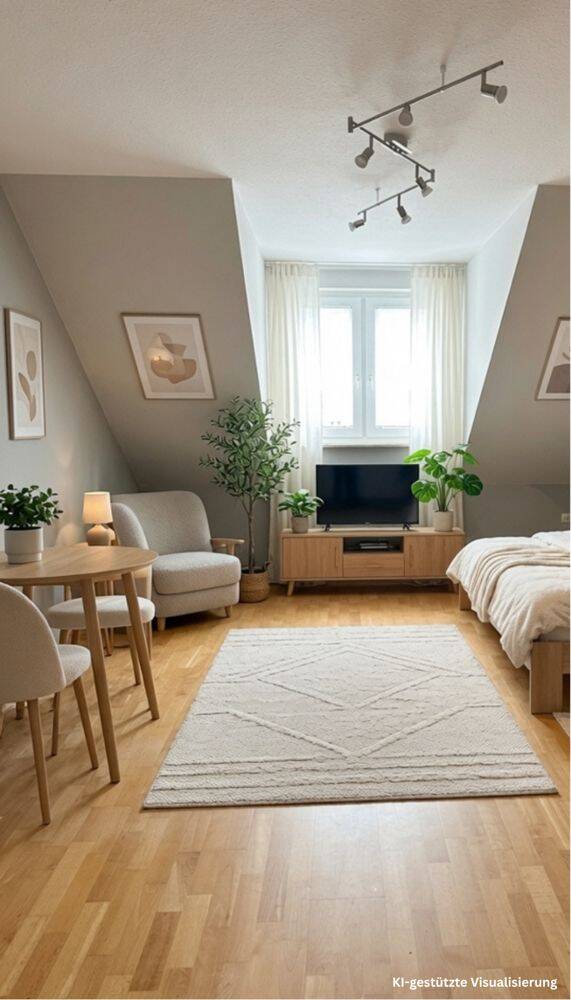 Bezugsfreies 1-Zimmer-Dachgeschossapartment mit Tiefgaragenstellplatz in Bayreuth, 95448 Bayreuth