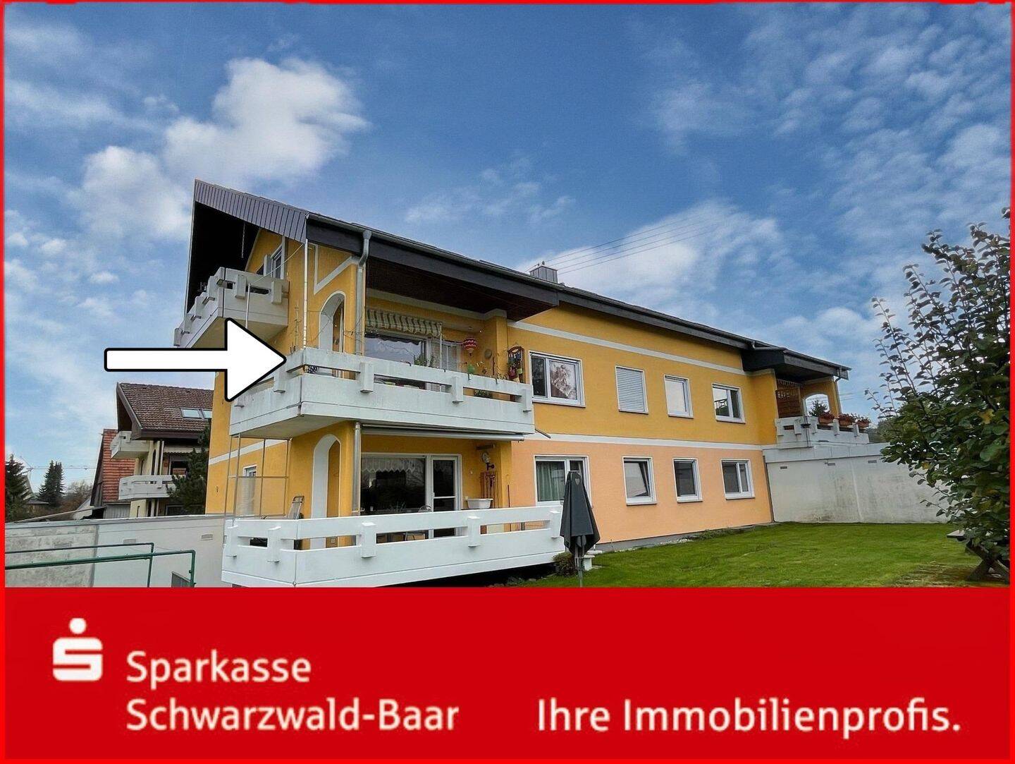 gepflegte 3,5-Zimmer-Wohnung mit Garage und Balkon, 78086 Brigachtal