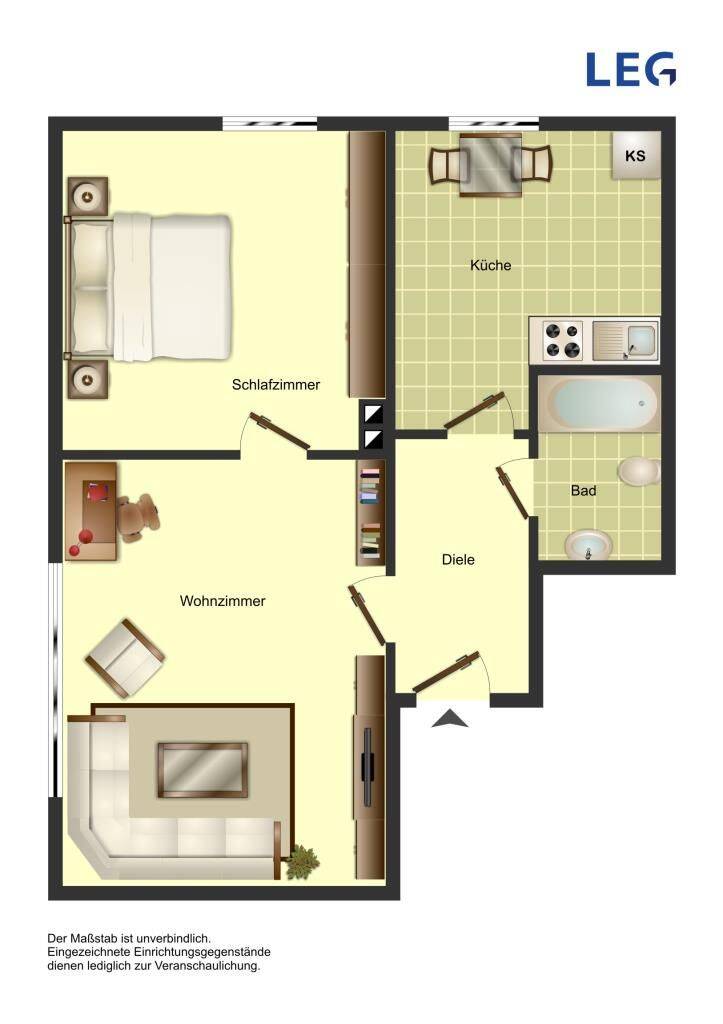 Charmante 2-Zimmer-Altbauwohnung in Unna mit Laminatboden und neuem Badezimmer, 59423 Unna