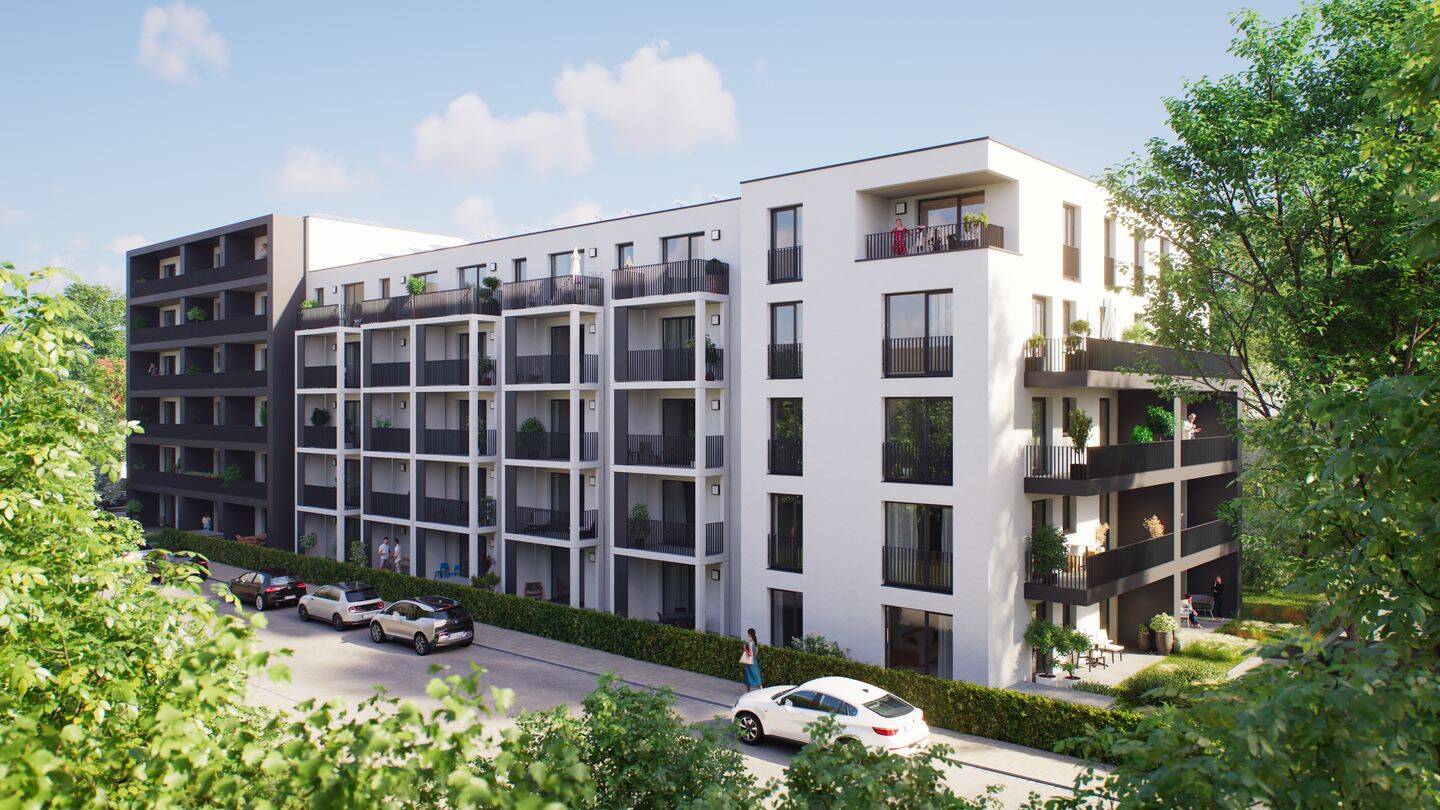Kompakte 1,5-Zi.-Neubauwohnung mit Balkon – Effizienzhaus 40, provisionsfrei, 91052 Erlangen (Anger Erlangen-Ost Erlangen-Süd Innenstadt)