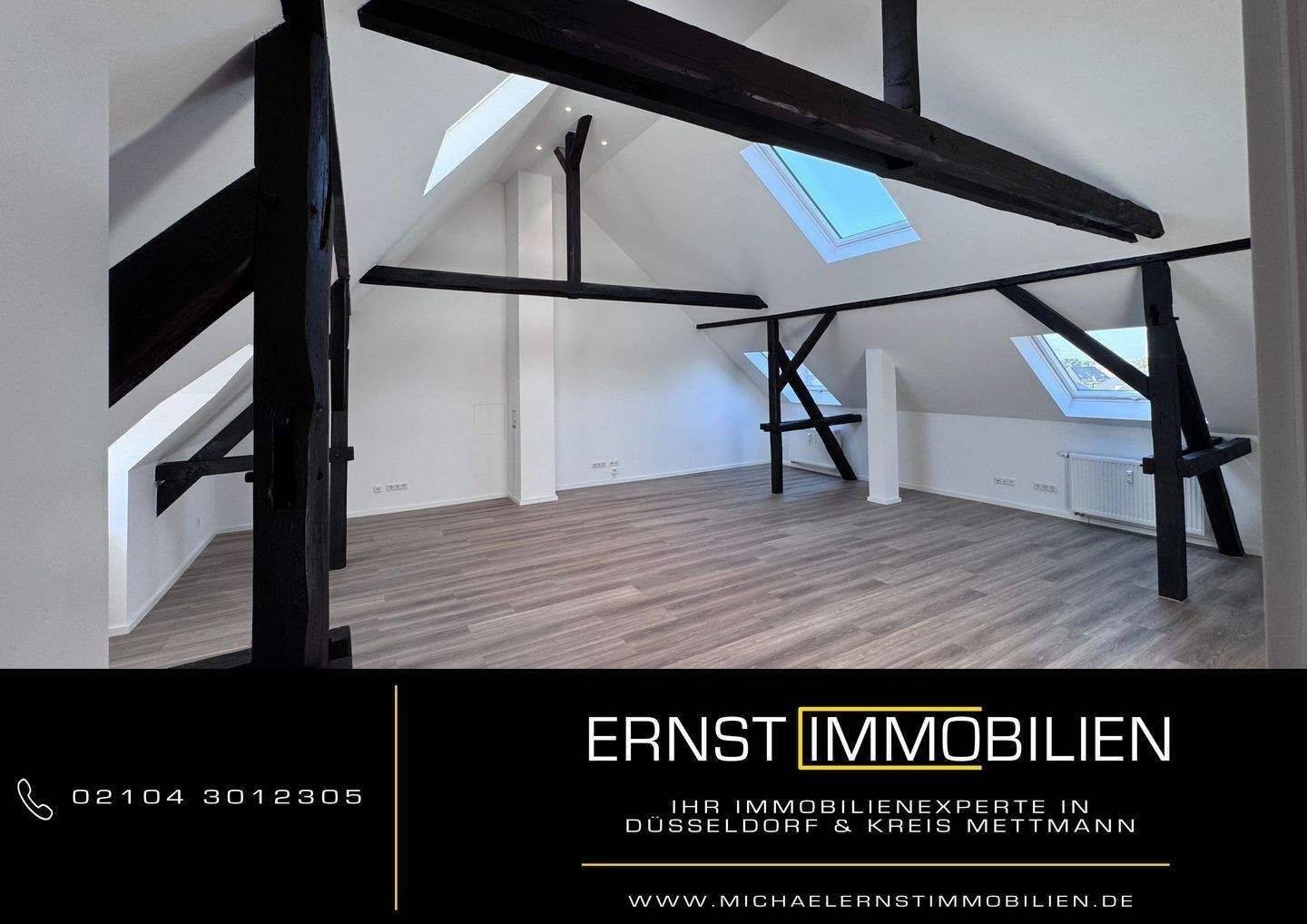 Hochwertig sanierte 3 Zimmer-Dachgeschosswohnung mit besonderem Loftcharakter und modernem Wohnkomfort, 40231 Düsseldorf (Eller Lierenfeld)