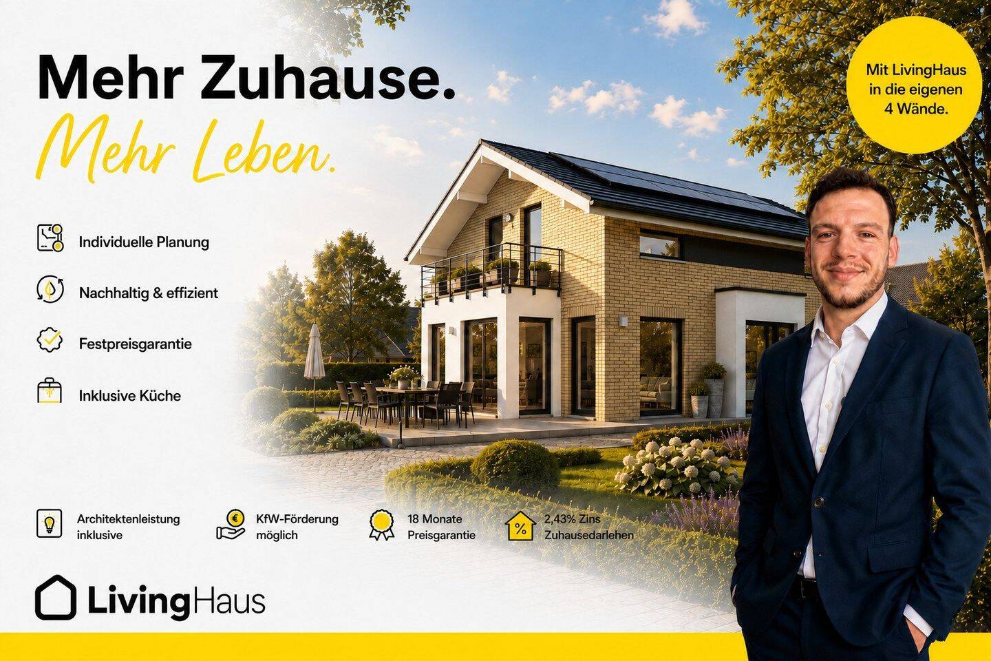 Living Haus | Ihr Traumhaus muss nicht gesucht werden – es kann für Sie entstehen | Grundstück inkl. | KfW 40 & QNG, 45659 Recklinghausen