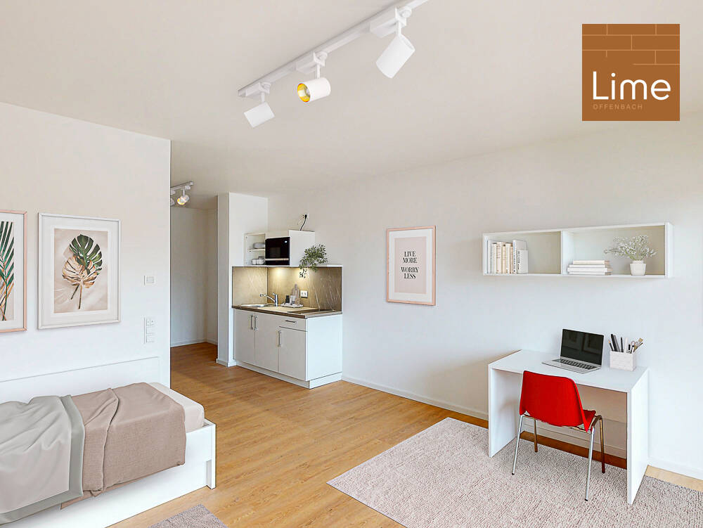 Möbliertes 1-Zimmer-Apartment mit Einbauküche und Balkon – 63071 Offenbach am Main – Bild 1 von 1