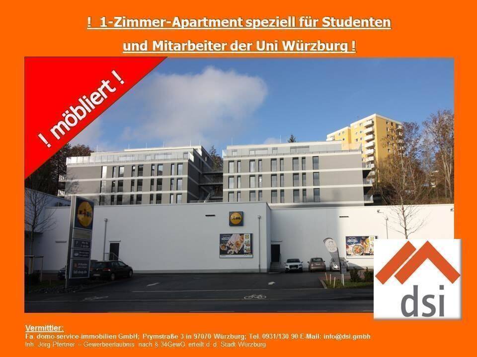 ! 1-Zimmer-Wohnung Am Schwarzenberg nahe Uniklinik !, 97078 Würzburg (Grombühl Lindleinsmühle Versbach)