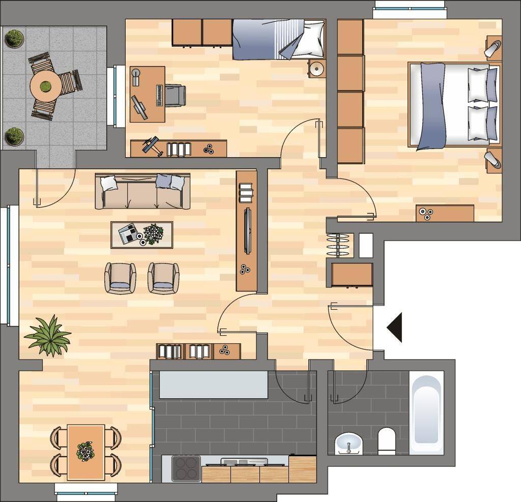 Renovierte 3-ZKB-Balkonwohnung im Hochhaus im Europaviertel zu vermieten!, 26389 Wilhelmshaven