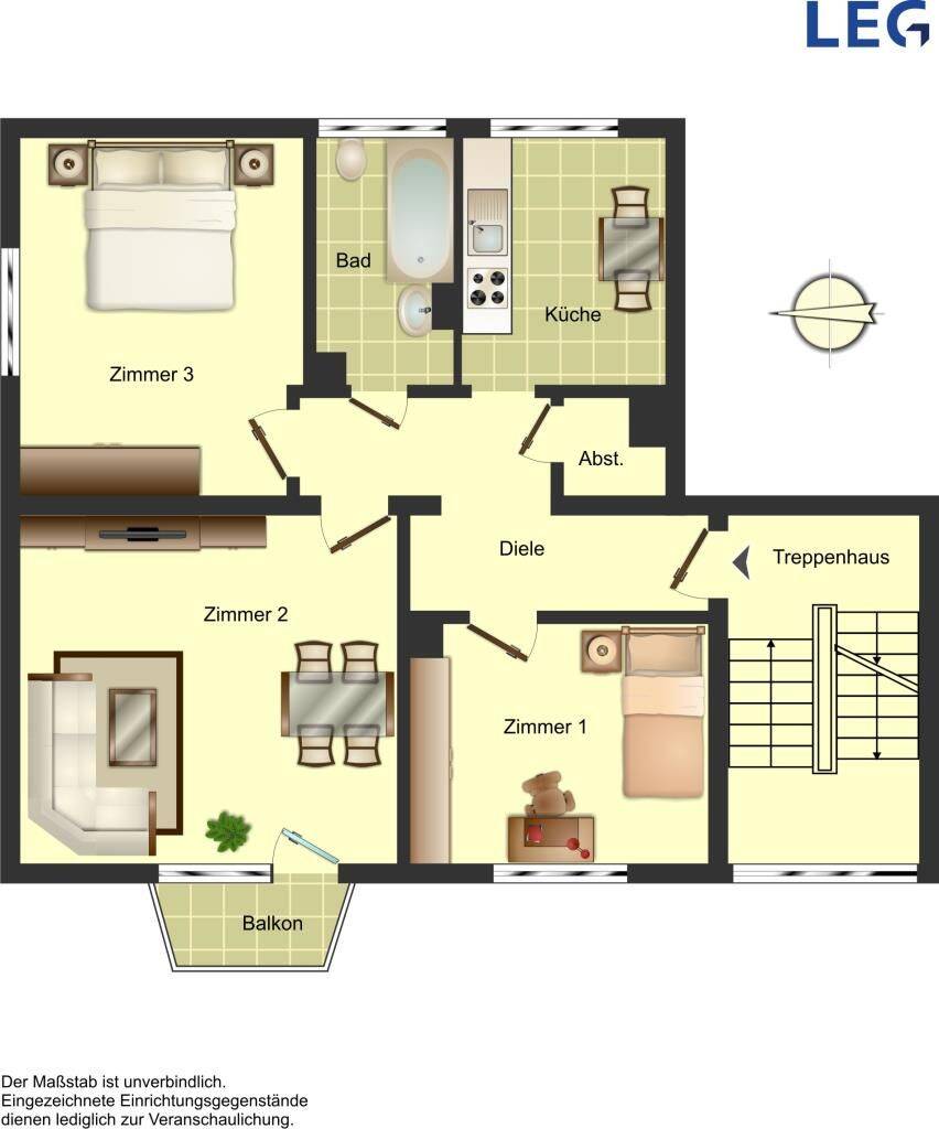 3-Zimmer-Wohnung in Bergkamen Rünthe, 59192 Bergkamen
