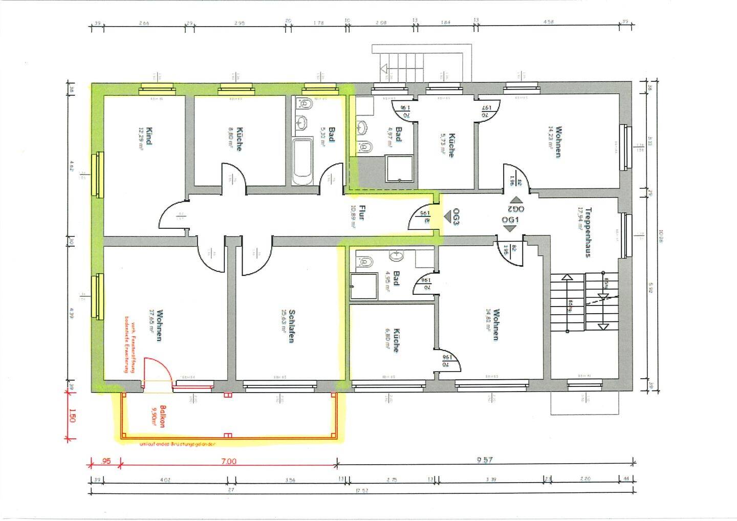 3-Zimmer mit großem Balkon – hochwertig saniert, 6628 Naumburg (Saale)