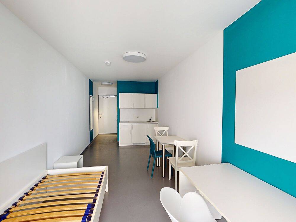 Nur für Auszubildende -möbliertes 1-Zimmer-Apartment mit Einbauküche und kleiner Terrasse, 60486 Frankfurt am Main (Bockenheim Gallus Rödelheim Westend-Süd)