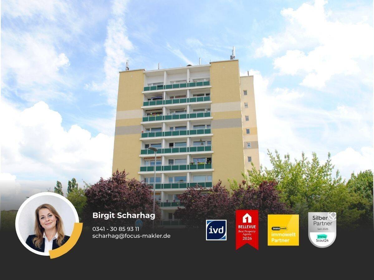 Merseburg-geräumige 3-Zi-Wohnung mit großem Balkon, Laminat und Lift!, 6217 Merseburg