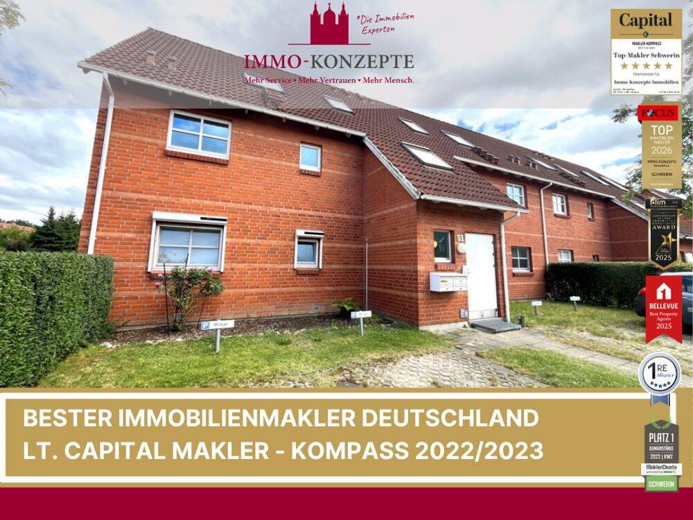 Einziehen oder vermieten – attraktive 2-Zimmer-Wohnung mit Gartenidylle, 19061 Schwerin