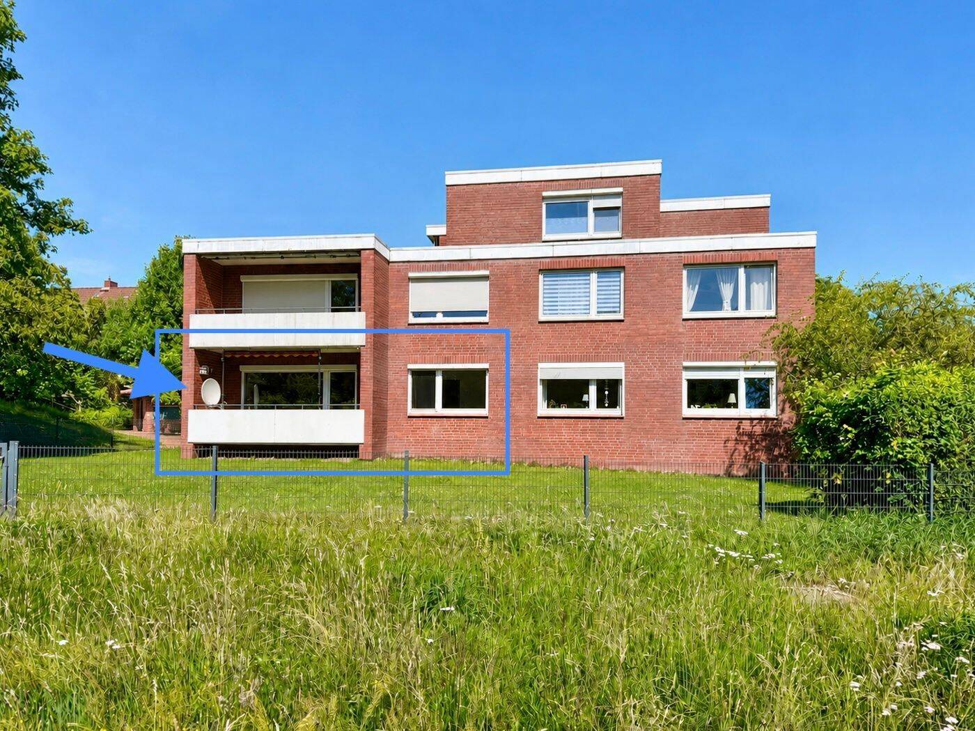 3-Zimmer-Wohnung mit Balkon und Blick ins Grüne, 21680 Stade