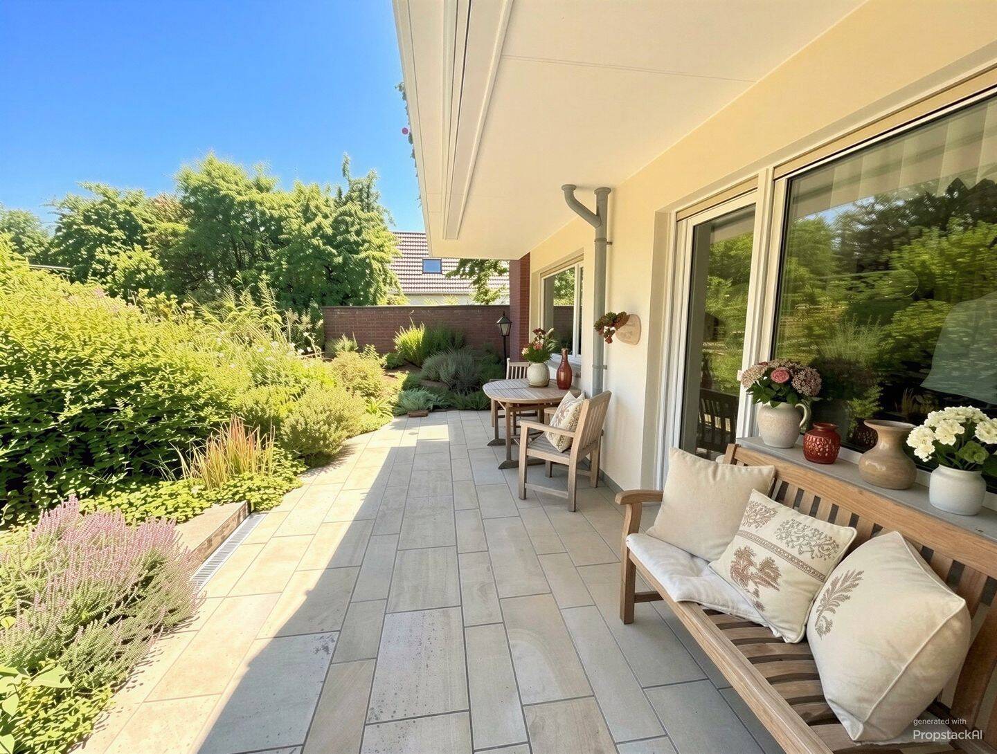 Charmante Gartengeschosswohnung mit Terrasse, Garten und zwei Garagen, 45239 Essen (Bredeney Fischlaken Heidhausen Schuir Werden)