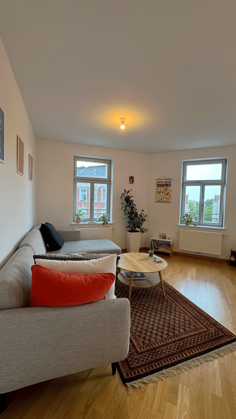 Möblierte 3-Zimmer-Wohnung mit Balkon & Homeoffice in Leipzig-Plagwitz | 01.10.26–31.03.27, 4229 Leipzig (Kleinzschocher Plagwitz Schleußig)