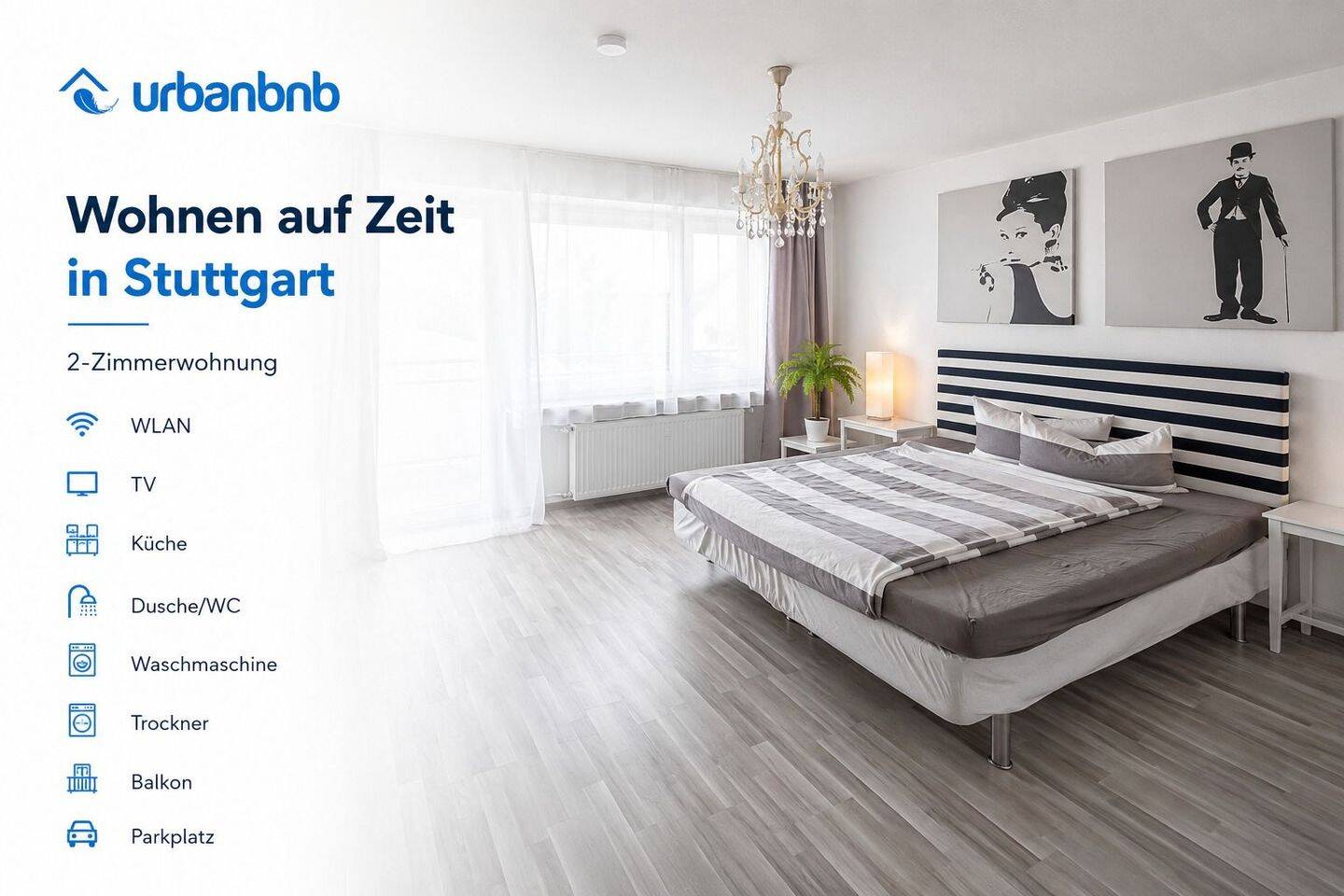 Möblierte 2-Zimmerwohnung Stuttgart – Wohnen auf Zeit, 70439 Stuttgart (Neuwirtshaus Stammheim Zuffenhausen)