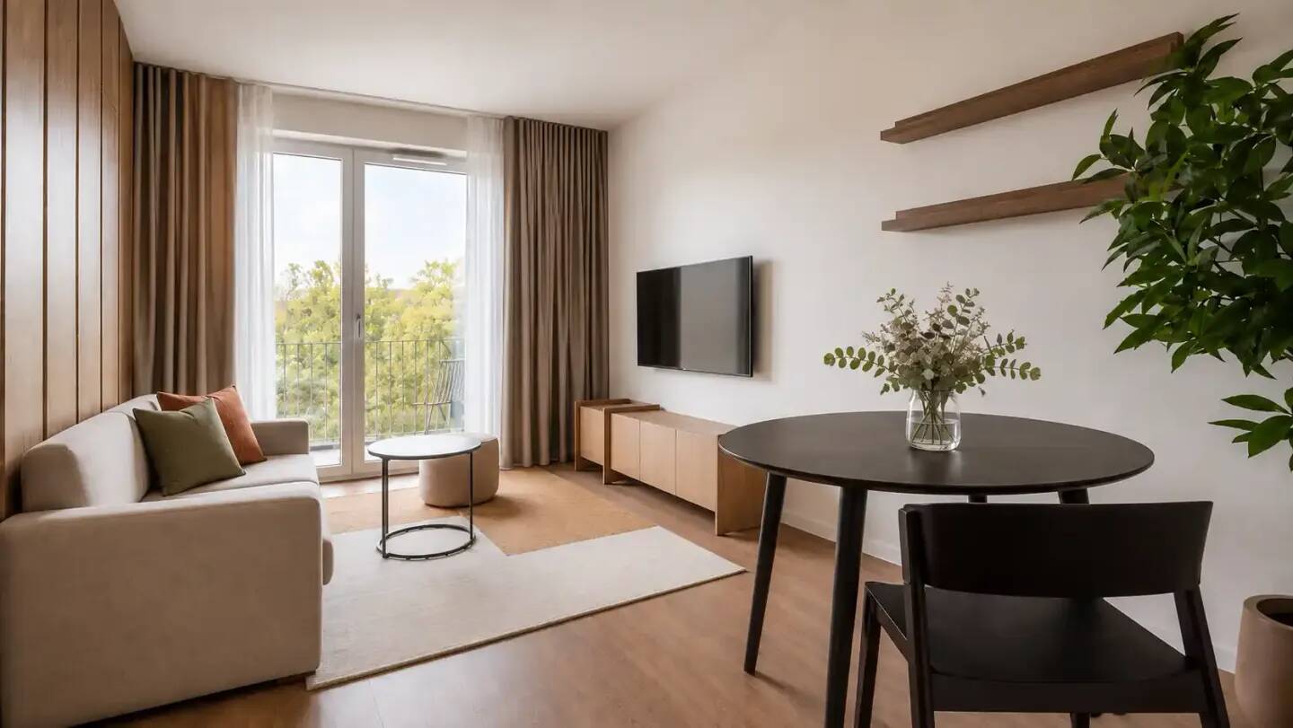2 Monate mietfrei – Möbliertes Studio-Apartment mit Padel, Fitnessstudio, Dachterrasse & mehr, 12359 Berlin (Neukölln)