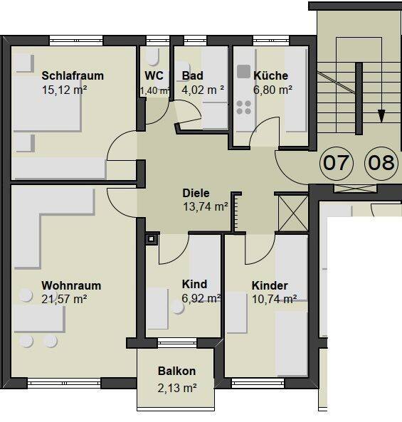 Große 4 Zimmer-Wohnung, 87600 Kaufbeuren