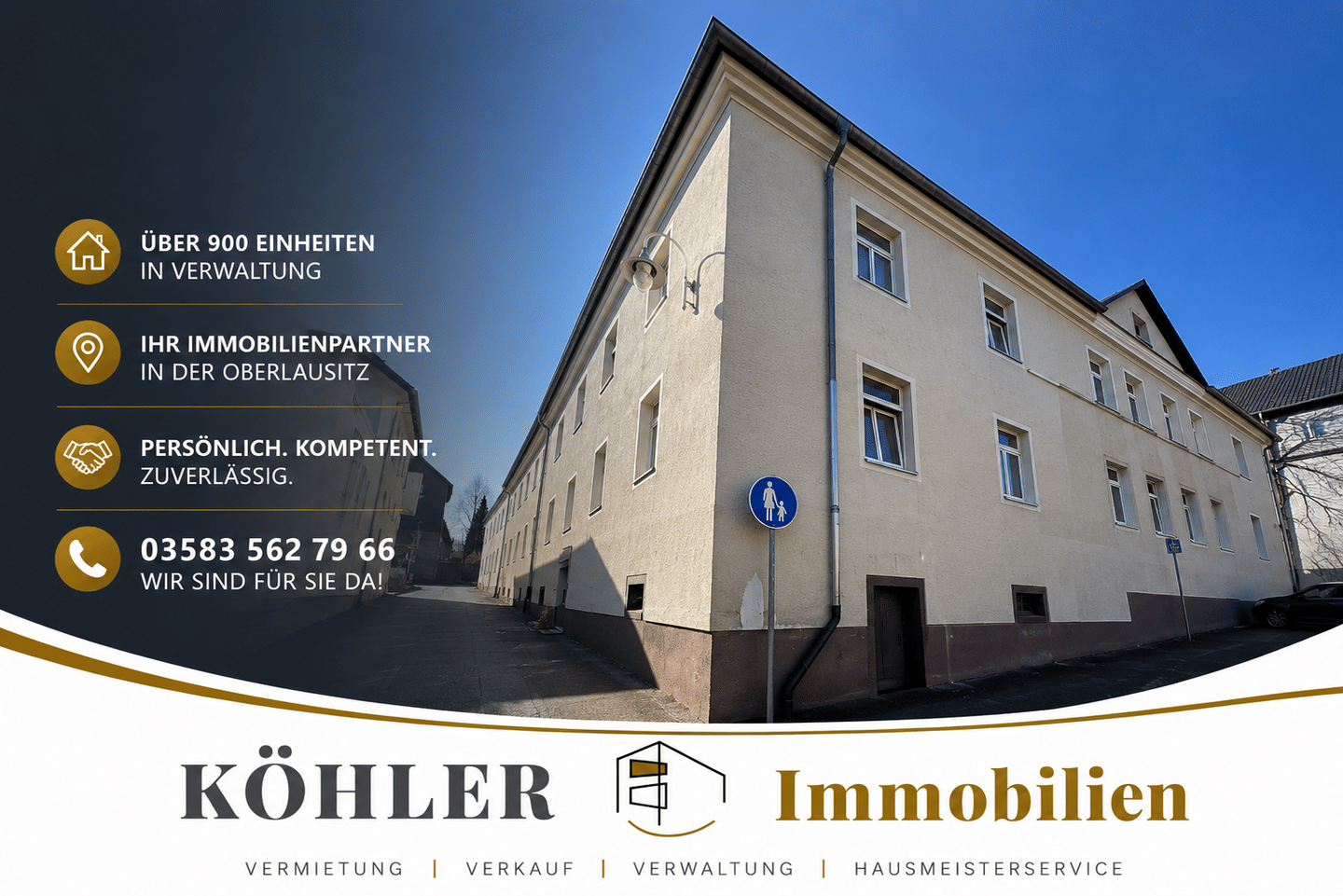 Großzügige 2-Raum-Wohnung zum Selbstgestalten – dauerhaft günstig mieten, 2727 Ebersbach-Neugersdorf