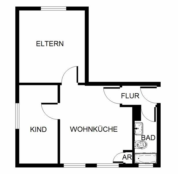 Smarter Wohnen: günstige 2-Zimmer-Wohnung, 57439 Attendorn