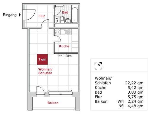 Azubi- und Studentenangebot! Ihre neue 1-Zimmer-Wohnung wartet!, 1239 Dresden