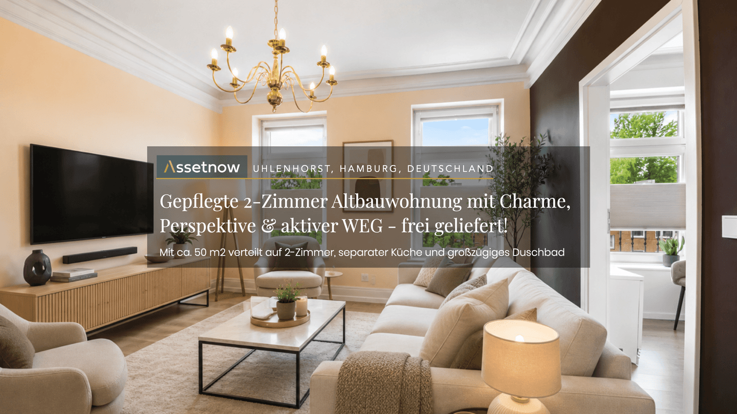 Uhlenhorst: Gepflegte Altbauwohnung mit Charme, Perspektive & aktiver WEG, 22085 Hamburg (Hamburg-Nord Barmbek-Süd Uhlenhorst)