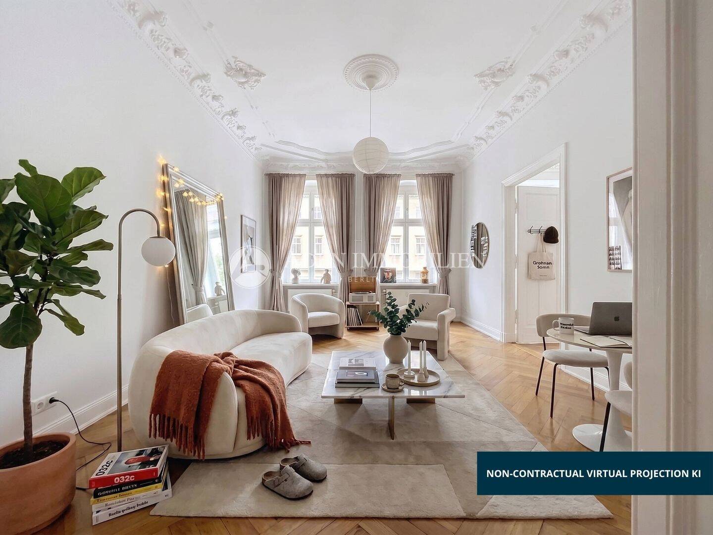 *4-Zimmer-Altbauwohnung mit Balkon, Stuck, Parkett und Einbauküche*, 10623 Berlin (Charlottenburg-Wilmersdorf Charlottenburg)