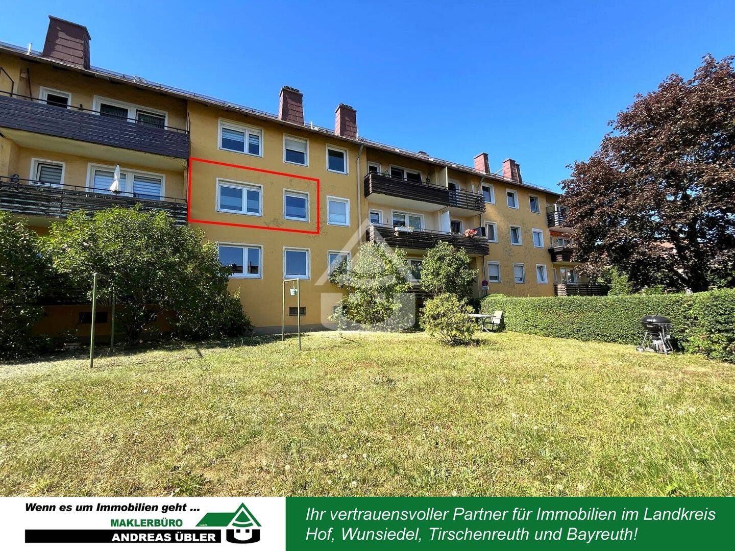 Moderne 2-Zimmer-Wohnung mit Garten und Garage in Hof, 95030 Hof (Epplas Innenstadt Osseck Unterkotzau Wölbattendorf)