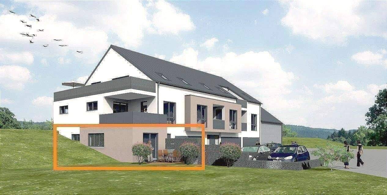 Ab sofort / NEUBAU mit 6 Wohneinheiten / 3 Zimmer-Wohnung im Erdgeschoss / Dusche / Fußbodenheizung / Terrasse