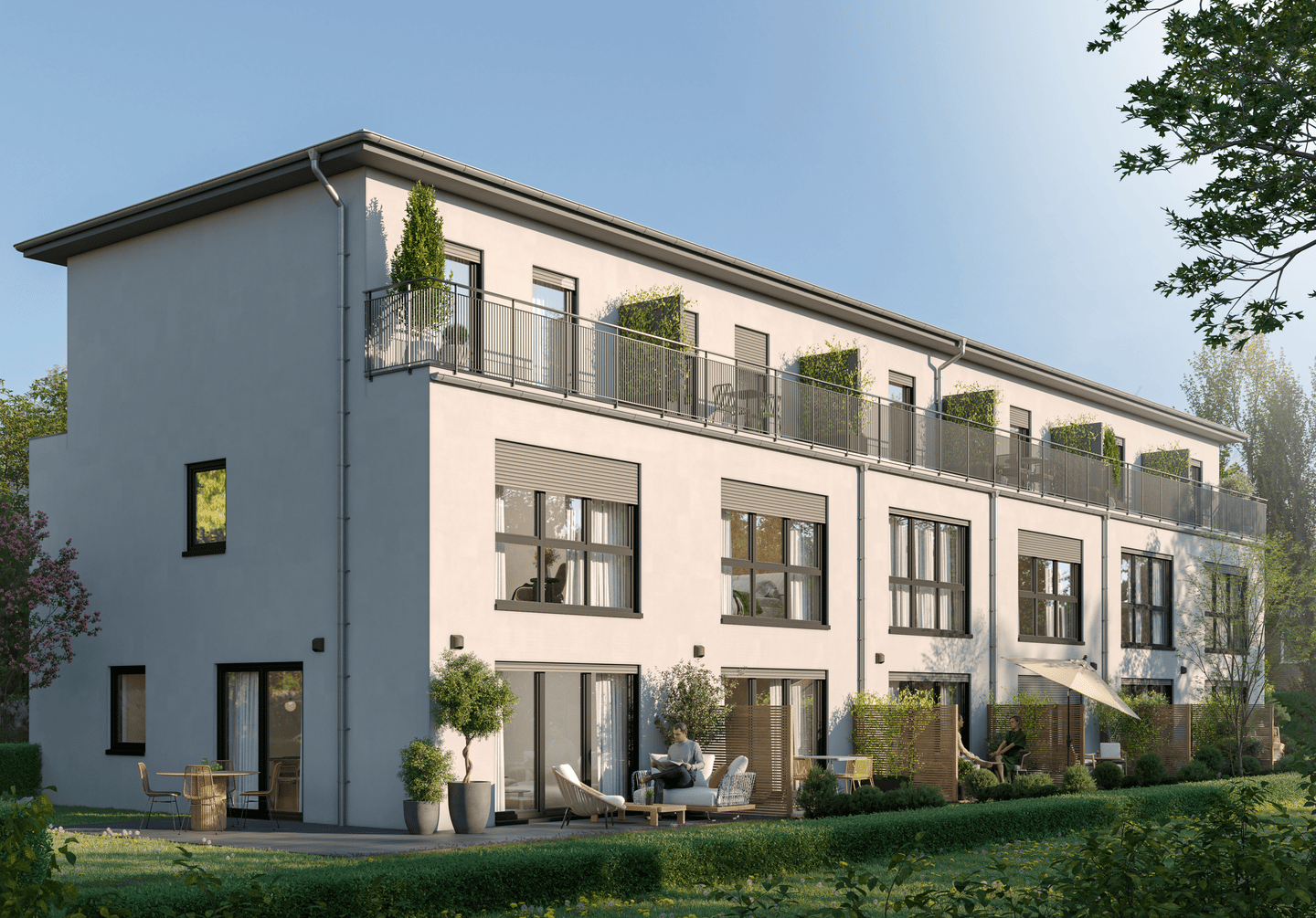 Effizienter Neubau in Hamburg-Meiendorf: Premium-Endreihenhaus mit Garten, Dachterrasse & Carport, 22145 Hamburg (Wandsbek Farmsen-Berne Rahlstedt)