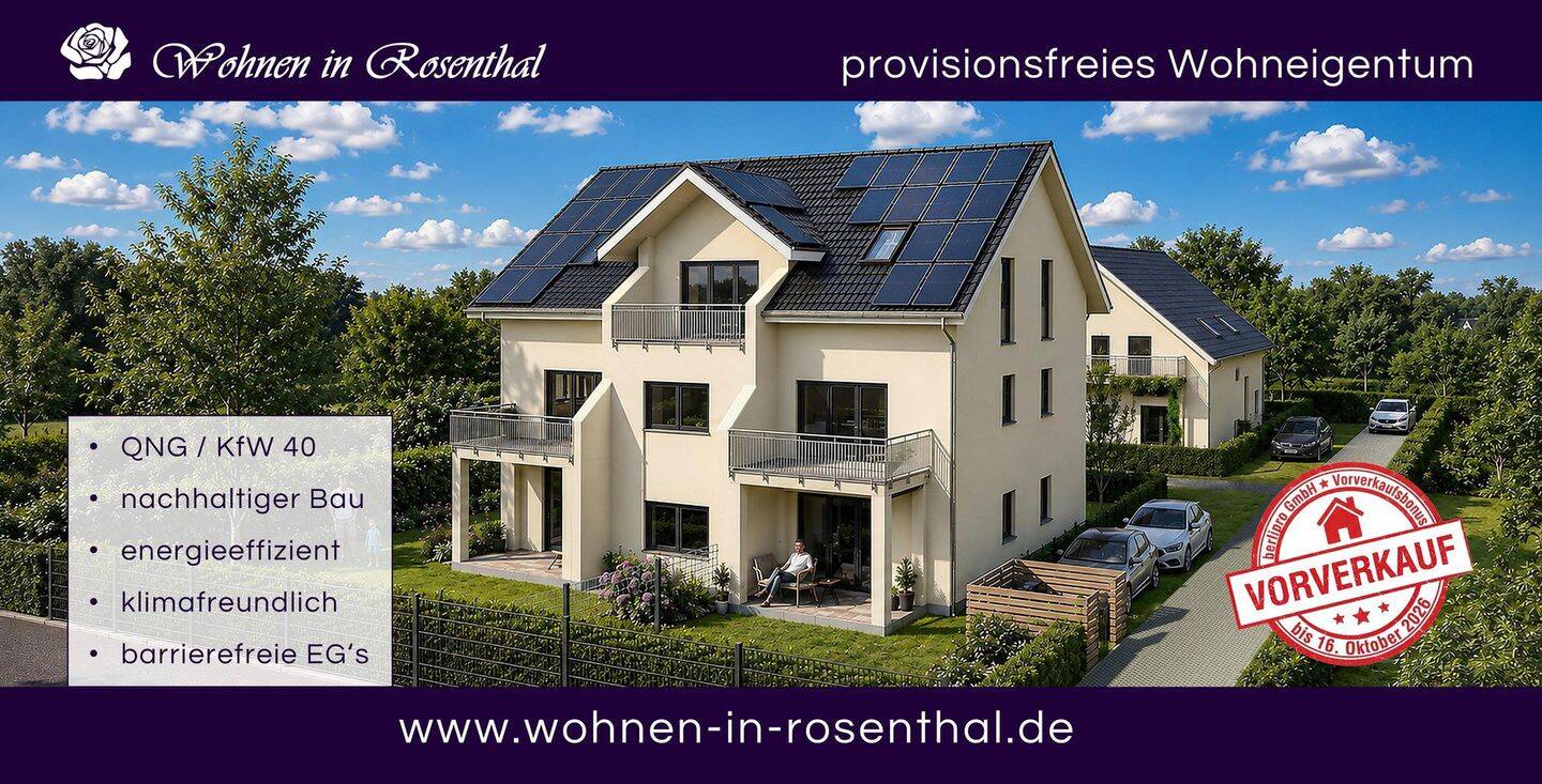 VORVERKAUF: 3 Zimmer Niedrigenergiewohnung mit Terrasse -PROVISIONSFREI- in Berlin-Pankow-Rosenthal, 13158 Berlin (Pankow)
