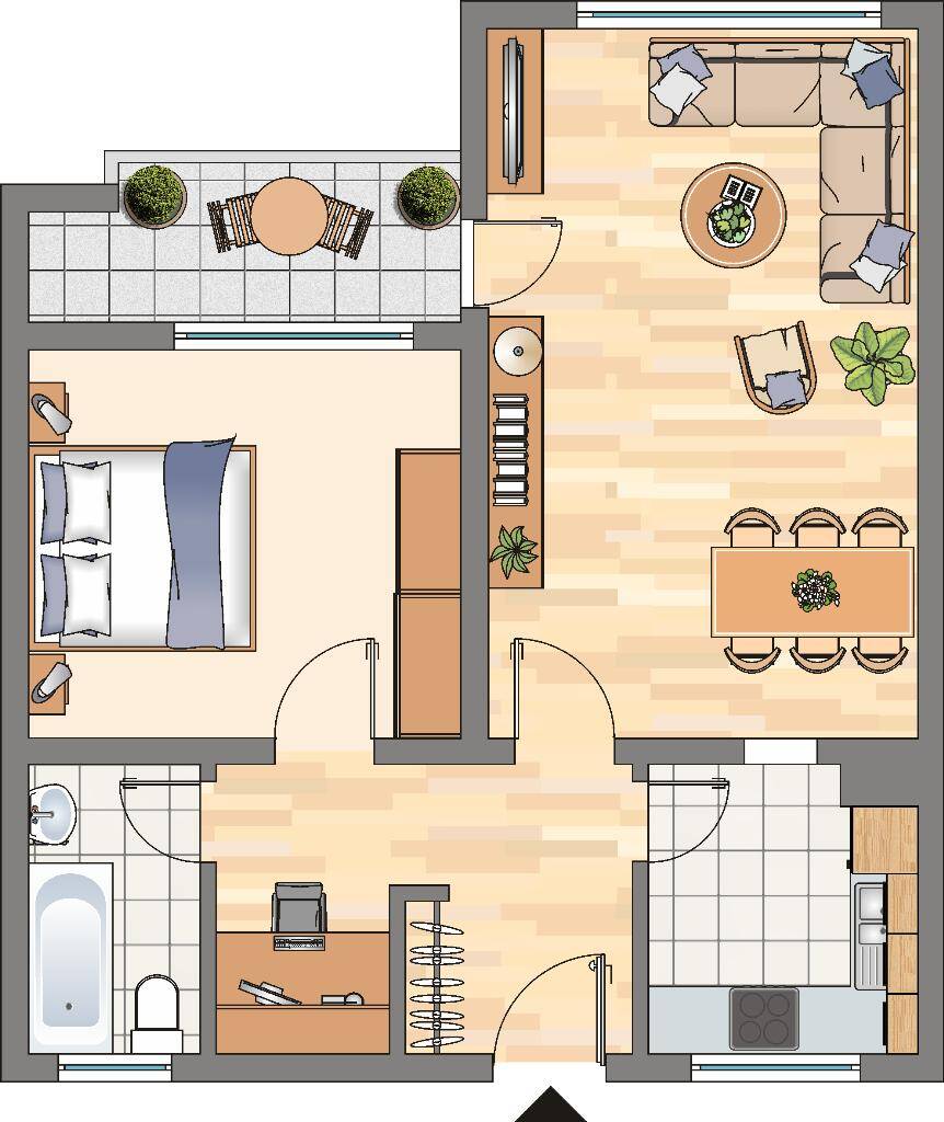 2-Zimmer-Wohnung in Dortmund Wickede, 44319 Dortmund (Asseln Husen Kurl Neuasseln Wickede)