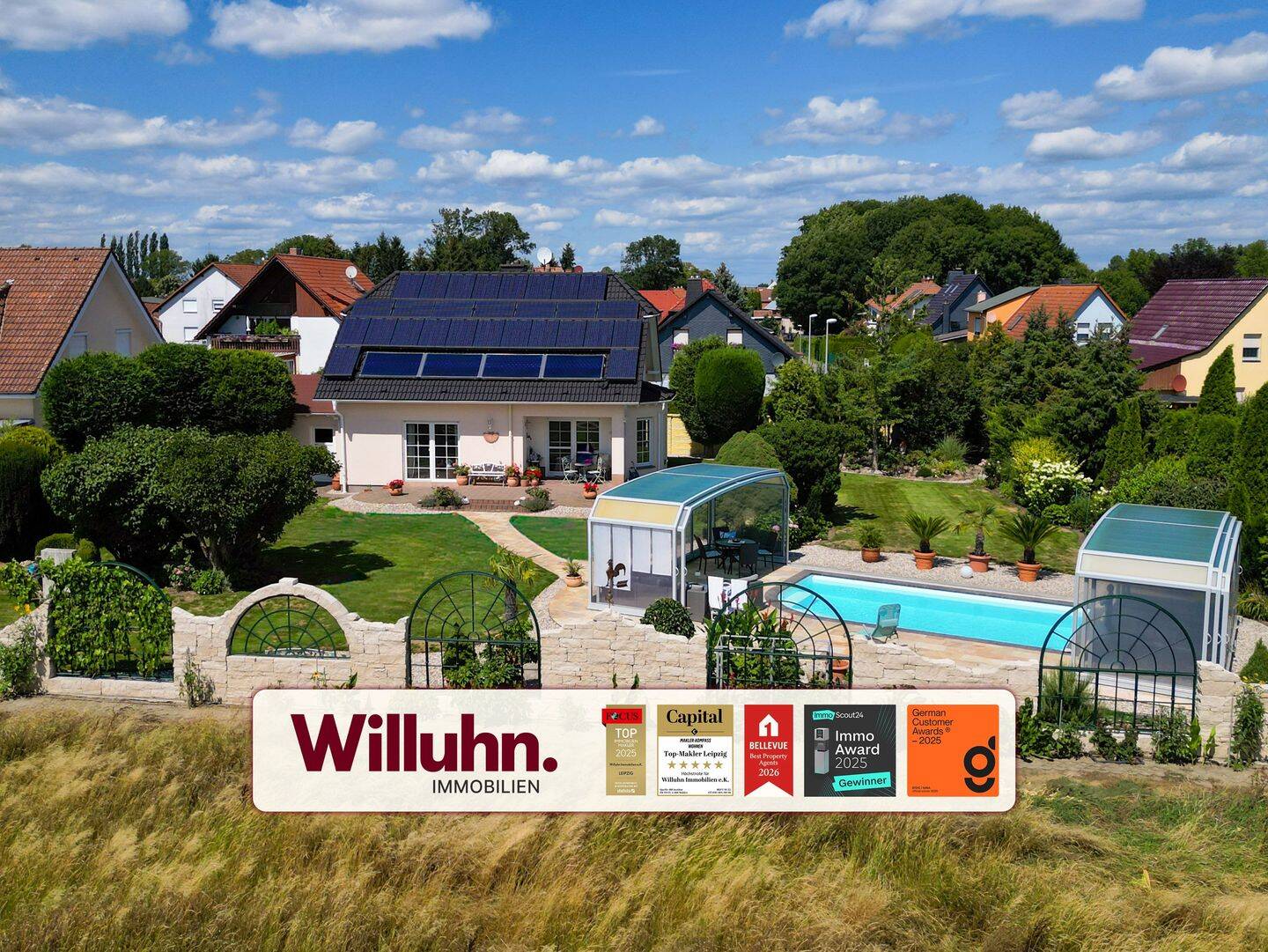 Massives Einfamilienhaus | Pool | Kamin | Garage | PV-Anlage | Solarthermie | vollunterkellert, 4509 Schönwölkau