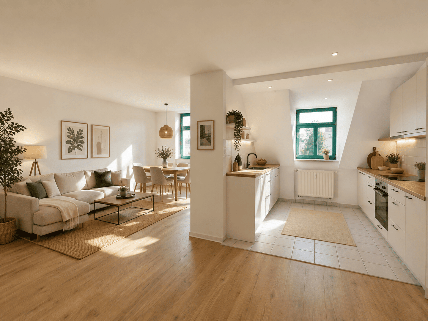 **Ihr neues Zuhause in Chemnitz-Altendorf – moderne 3-Zimmer-Dachgeschosswohnung mit offener Küche**, 9116 Chemnitz