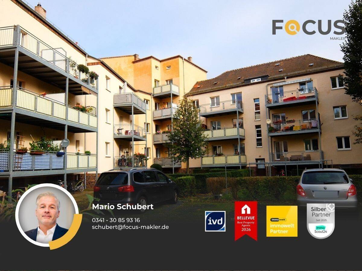 Wahren – Ansprechende Familienwohnung mit großem Balkon, Tageslichtbad und PKW-Stellplatzmöglichkeit, 4159 Leipzig (Lützschena-Stahmeln Möckern Wahren)