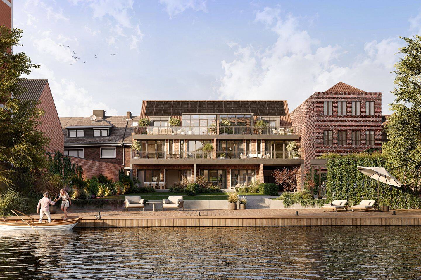 Zeitlose Eleganz in Wasserlage – Hochwertige Eigentumswohnung mit Wintergarten und Dachterrasse, 26725 Emden