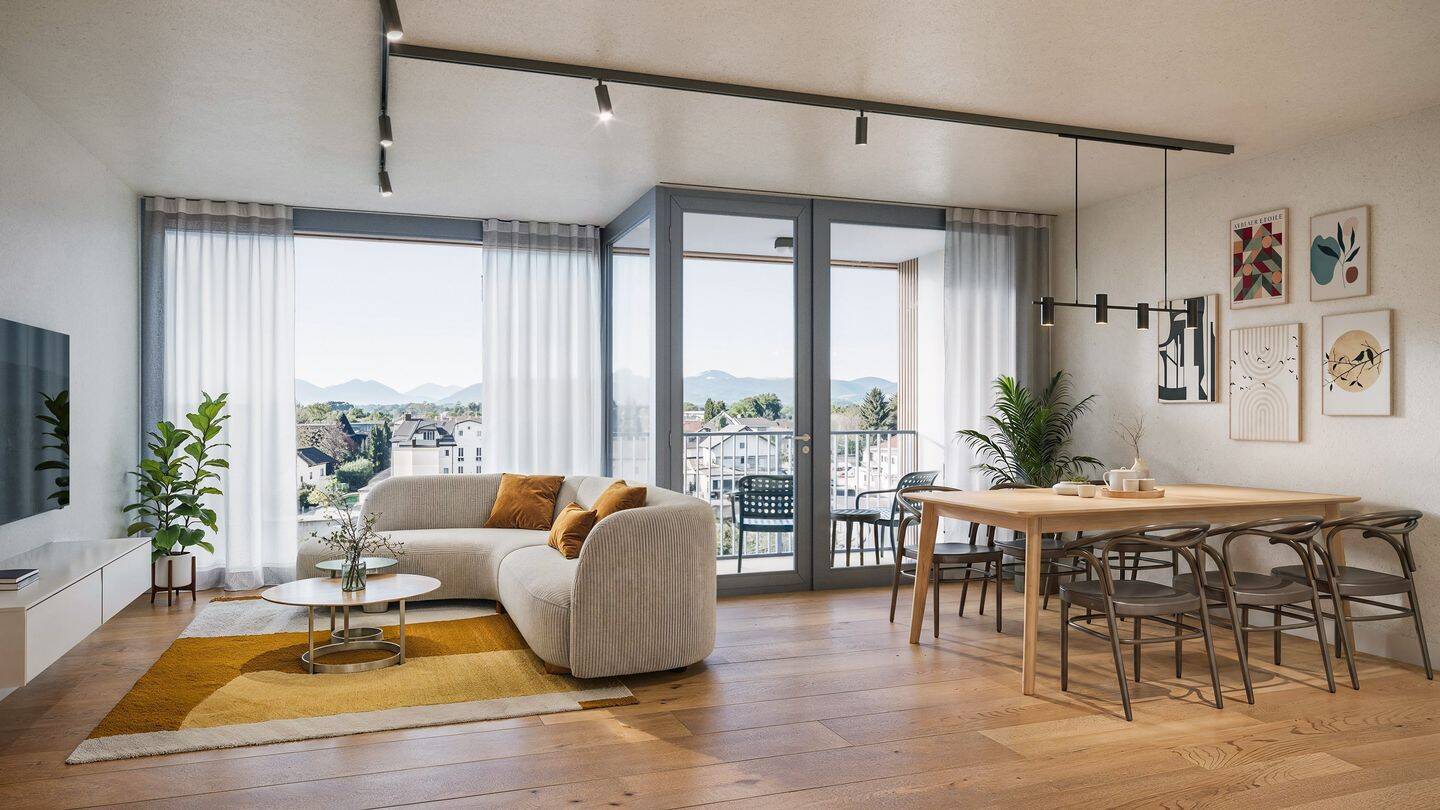 4-Zimmer Neubauwohnung mit ca. 94 m² Wohnfläche, über den Dächern der Alten Spinnerei in Kolbermoor, 83059 Kolbermoor