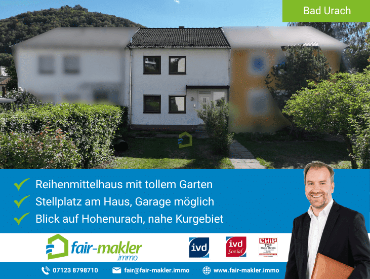 FAIR-MAKLER: 4 Schlafzimmer + Garten + Ausbaureserve – endlich Platz für die ganze Familie, 72574 Bad Urach