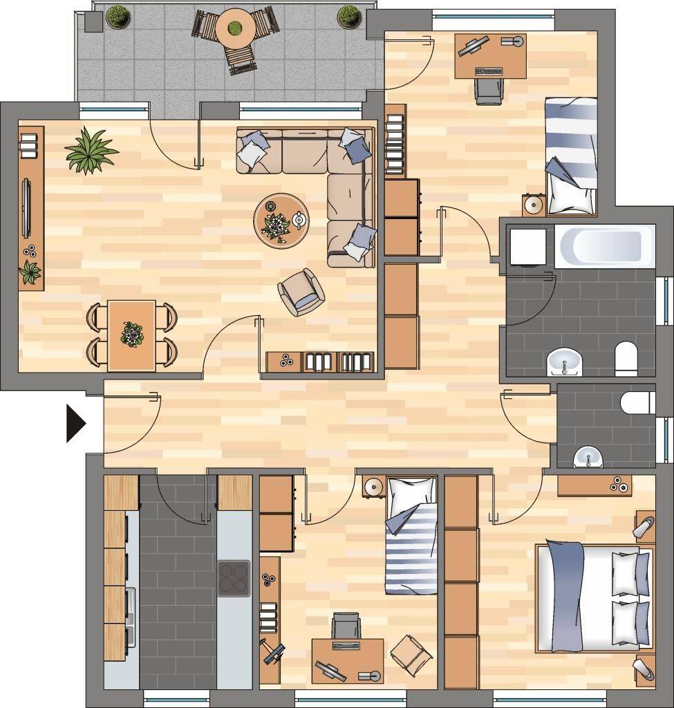 Attraktive 4-Zimmer-Etagenwohnung in Bergkamen  vielseitig und komfortabel, 59192 Bergkamen
