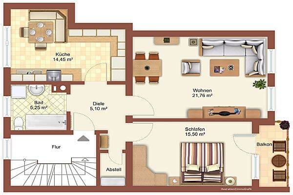 2 ZKB mit Abstellraum & Balkon ++ Wohnen in zentraler Lage in Pfaffenhofen ++ OG ++ ca. 65 m² Wfl.
