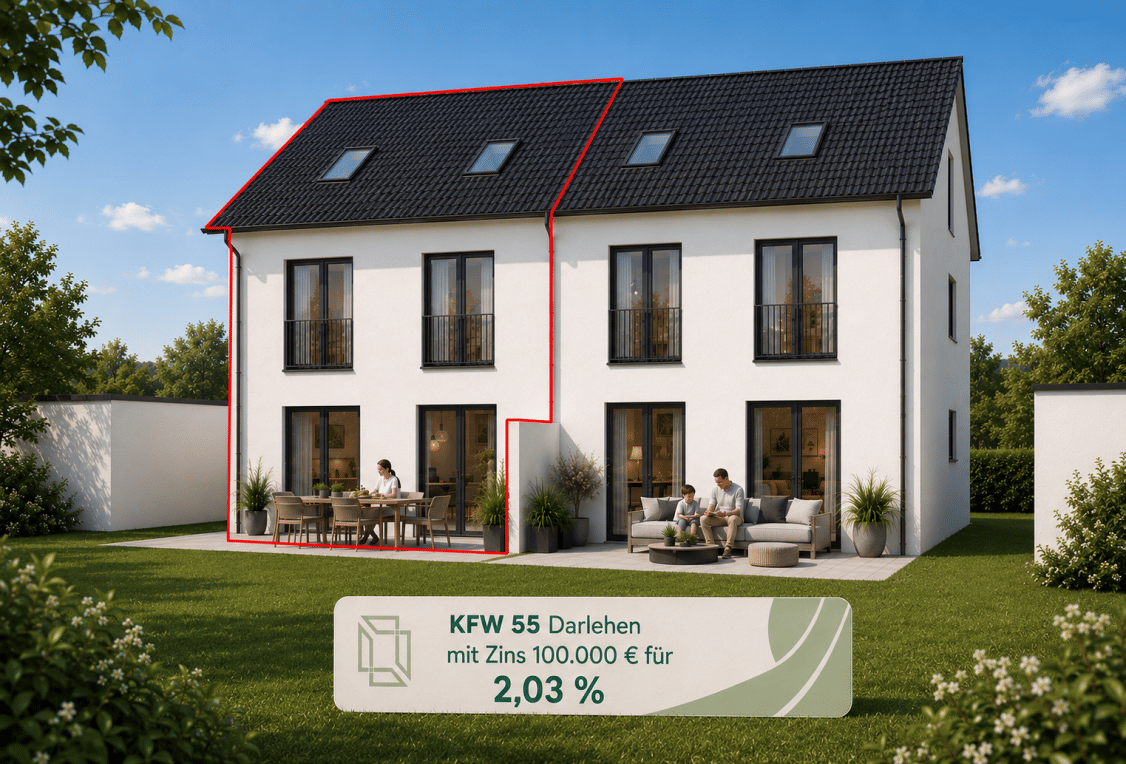 Modernes Wohnglück in Wartenberg – energieeffiziente Doppelhaushälfte in KfW-55 Standard, 85456 Wartenberg