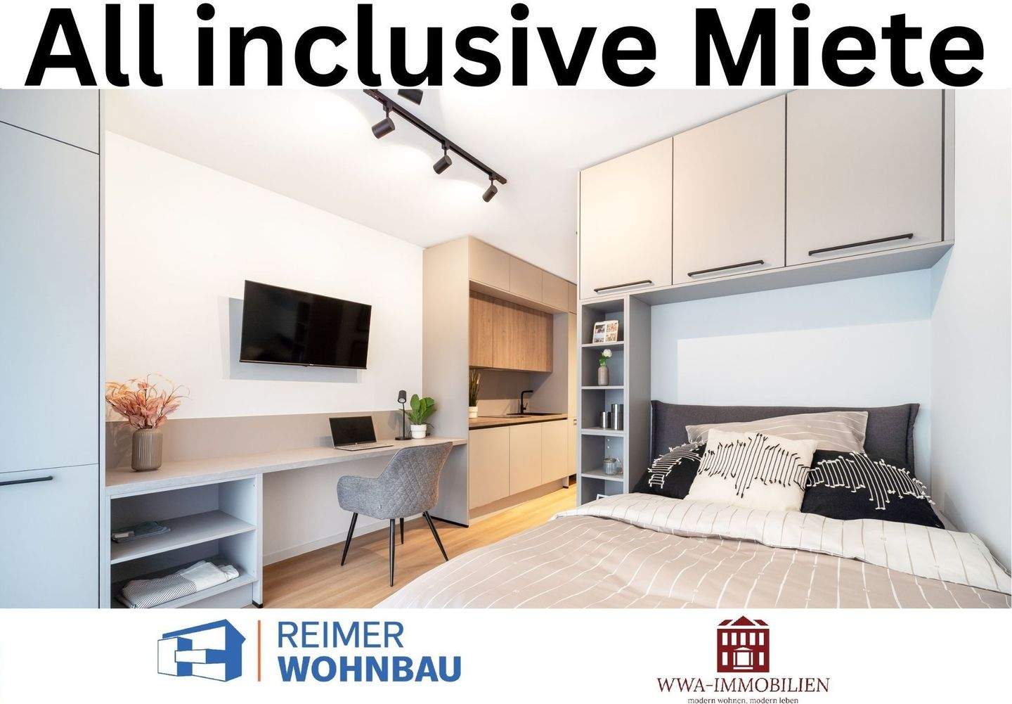 All inclusive Voll möbliertes 1-Zimmer-Apartment direkt an der Universität Bielefeld, 33615 Bielefeld (Gellershagen Innenstadt)