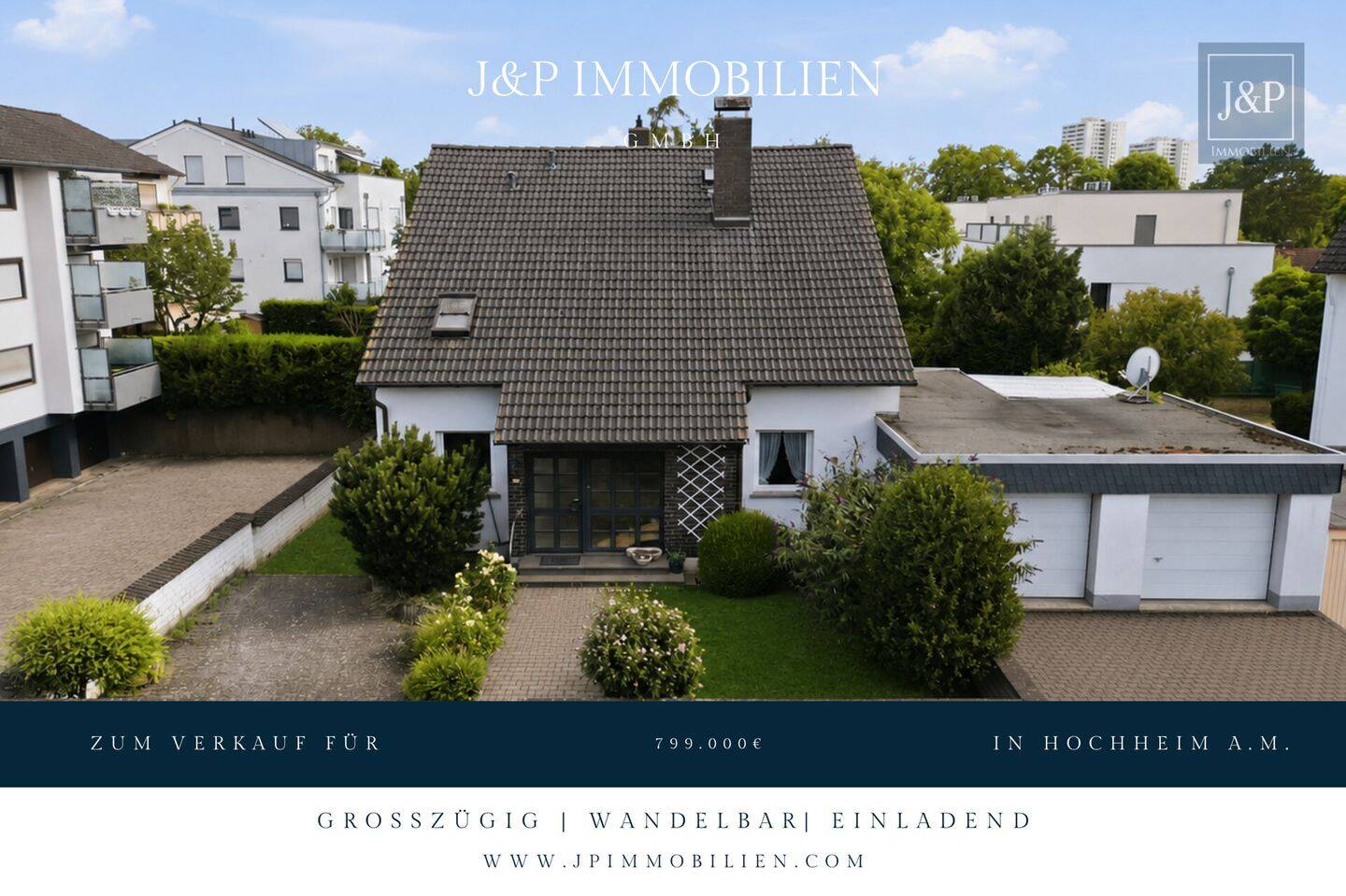 Großzügiges Einfamilienhaus mit Einliegerwohnung, Wintergarten & Doppelgarage in Hochheim, 65239 Hochheim am Main