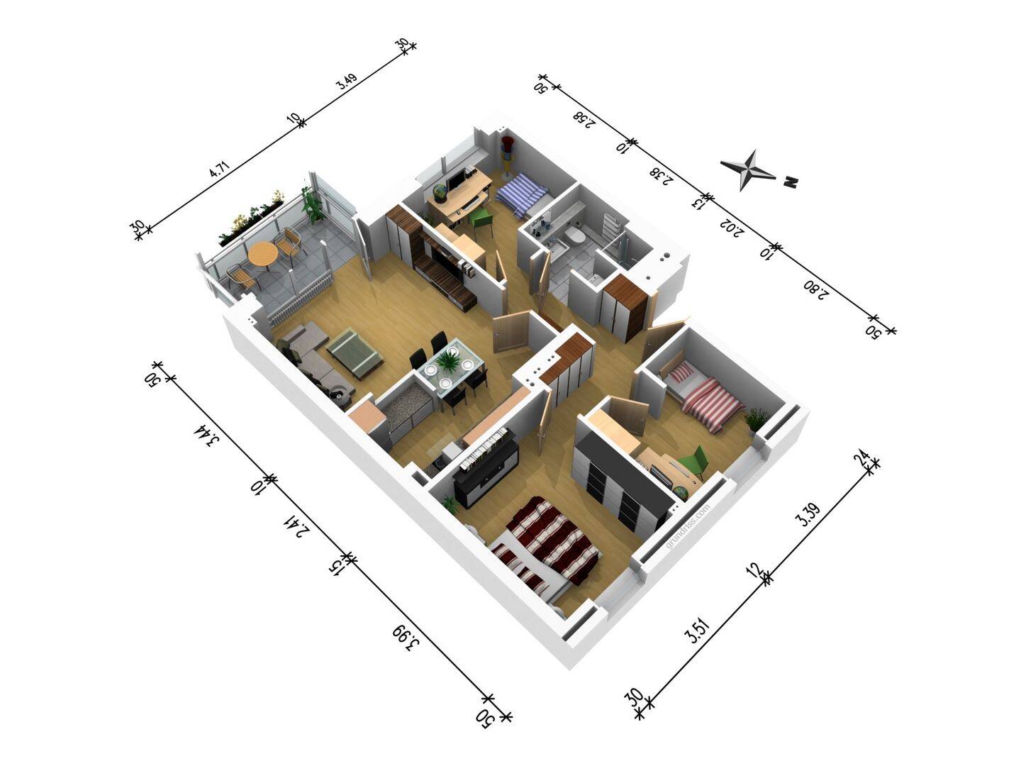 3,5-Zimmer-Wohnung mit Balkon, 25335 Elmshorn