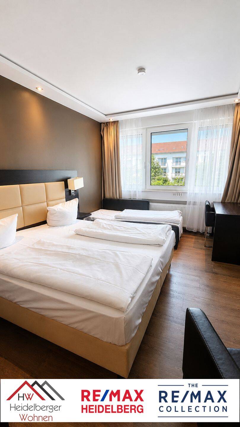 Hotel-Atmosphäre: vollausgestattetes möbliertes ehemaliges Hotelzimmer in Karlsruhe zu vermieten., 76133 Karlsruhe