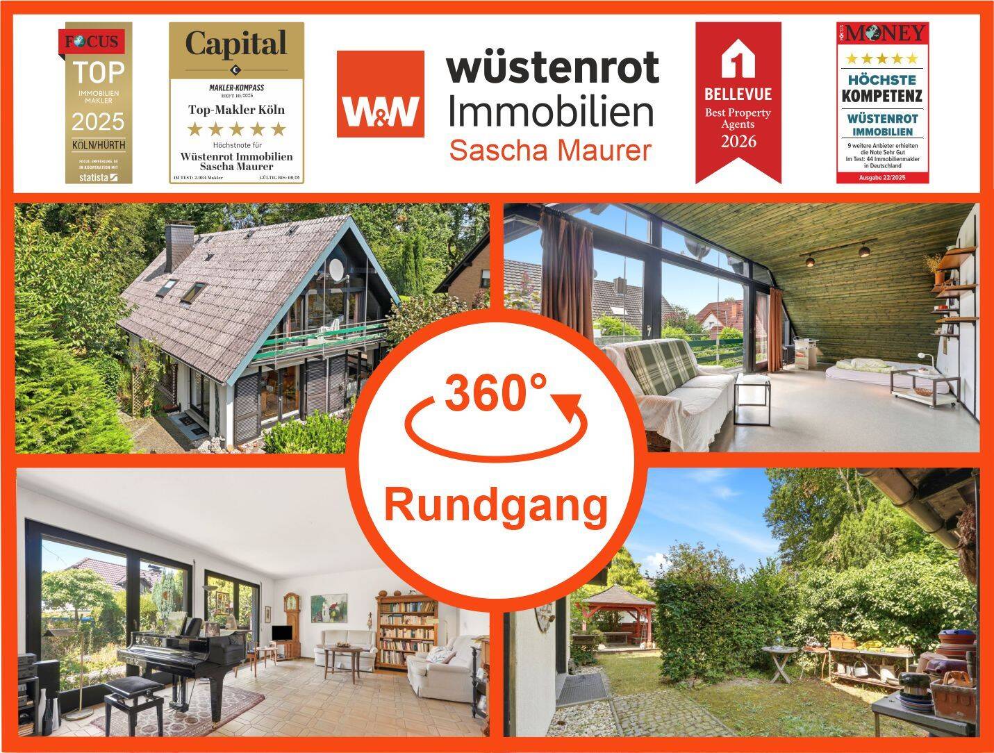 Idylle in Lohmar – Freistehendes Einfamilienhaus mit besonderer Architektur und lichtdurchfluteten Räumlichkeiten!, 53797 Lohmar