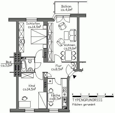 3-Zimmer-Wohnung in Hannover-Wülfel – ca. 71 m² – mit Balkon – in Kürze verfügbar, 30519 Hannover