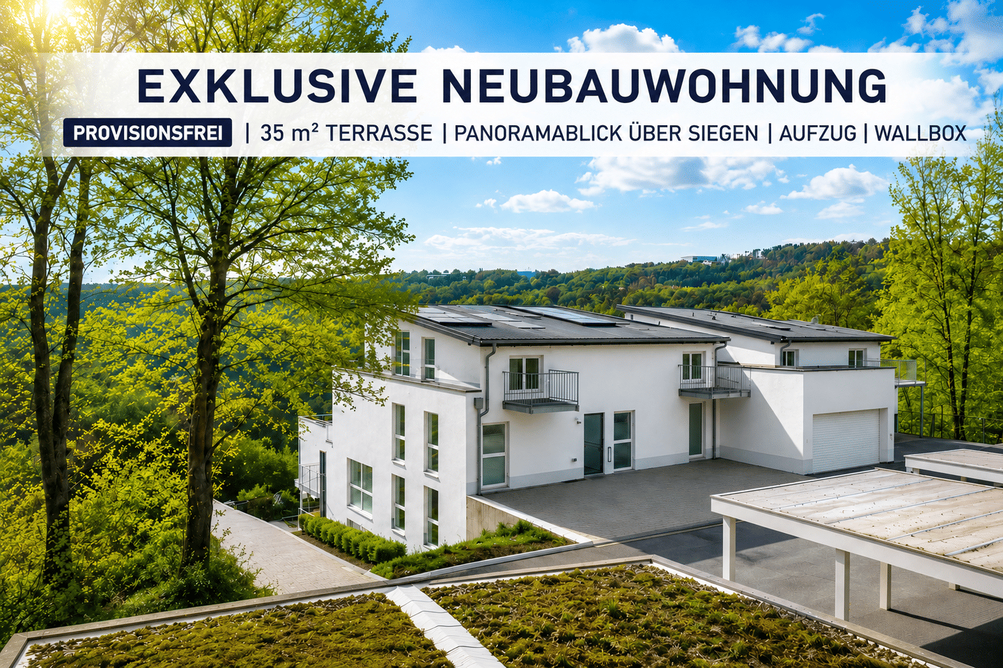 Exklusive Neubauwohnung in Weidenau | 35 m² Terrasse | Panoramablick | Aufzug, 57076 Siegen