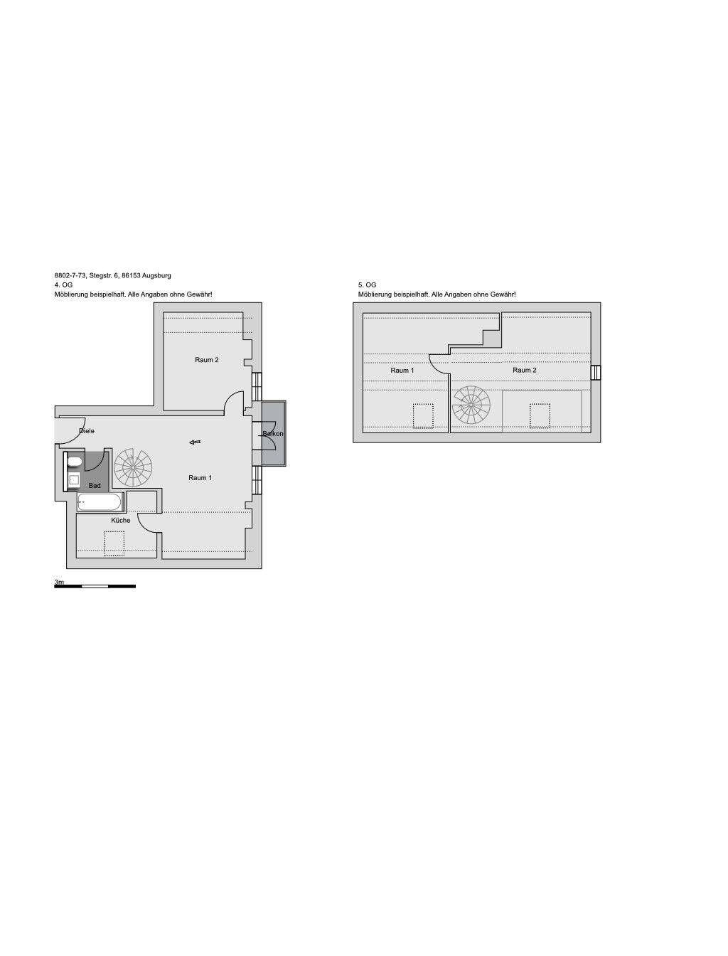 3,0-Zimmer-Wohnung in Augsburg Oberhausen, 86153 Augsburg (Innenstadt)