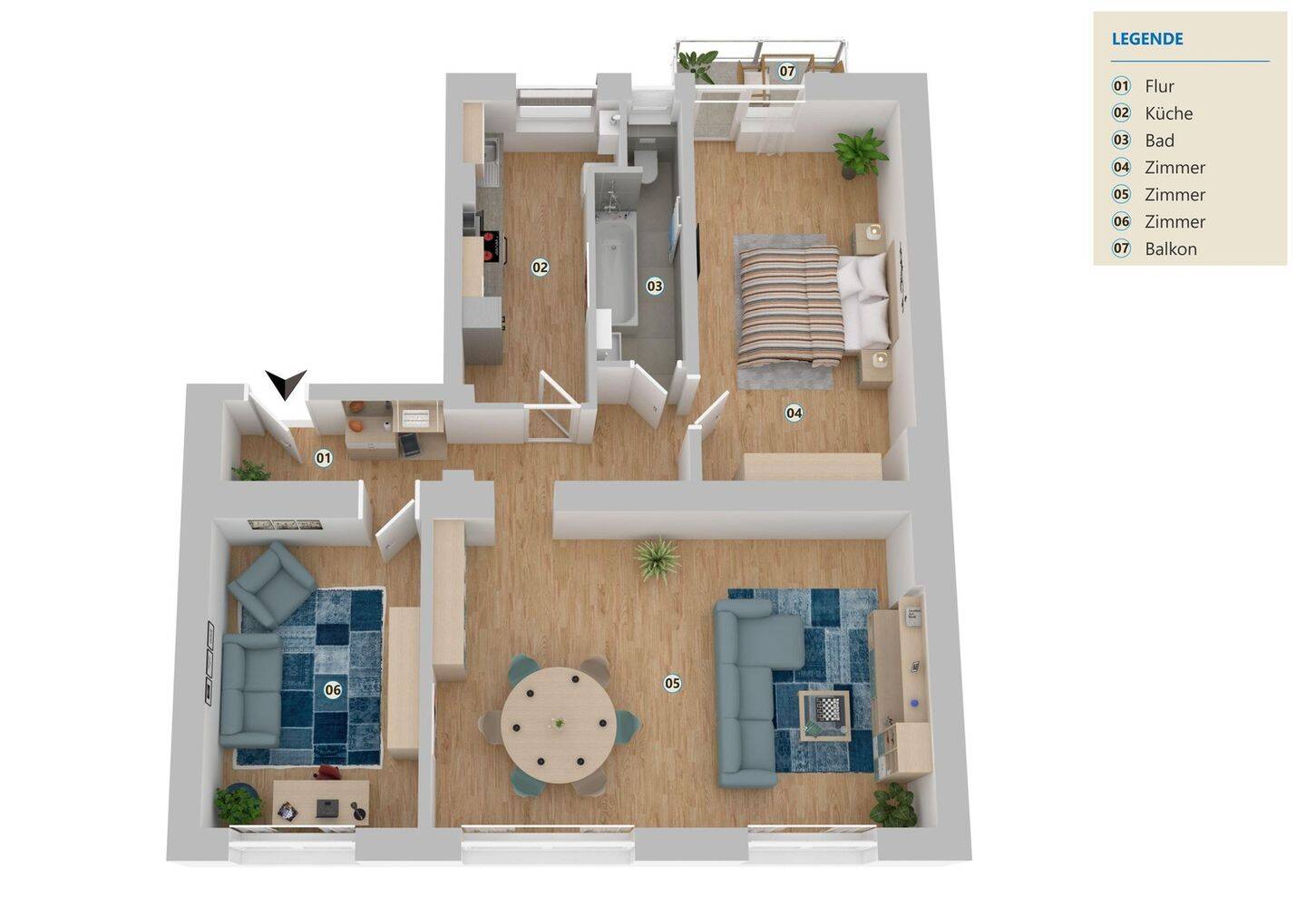 Hochwertig,vollmöbliert,saniert,ruhig,1.OG, 3,5 Zimmer, Küche mit EBK, Tageslichtbad, Sonnenbalkon, 40219 Düsseldorf (Hafen Unterbilk)