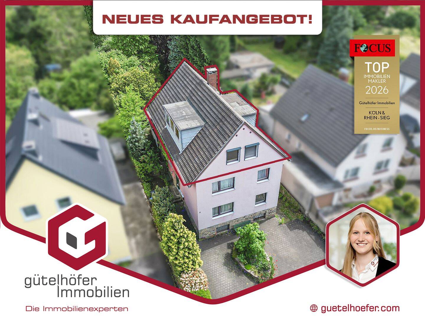 Kurzfristig bezugsfrei! Dachgeschosswohnung mit Einbauküche, Stellplatz und Balkon in Gronau, 51469 Bergisch Gladbach