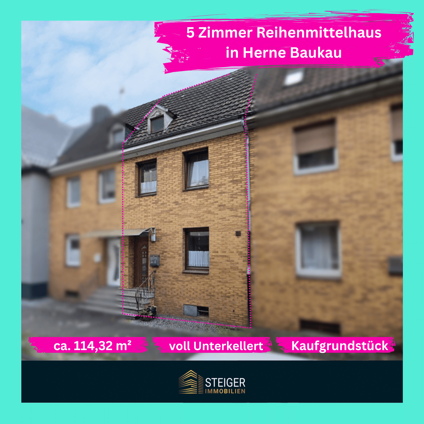 Attraktives Reihenmittelhaus in Herne-Baukau | 5 Zimmer & sonniger Garten | Vermietet, 44629 Herne (Baukau-Ost Herne-Mitte Horsthausen)